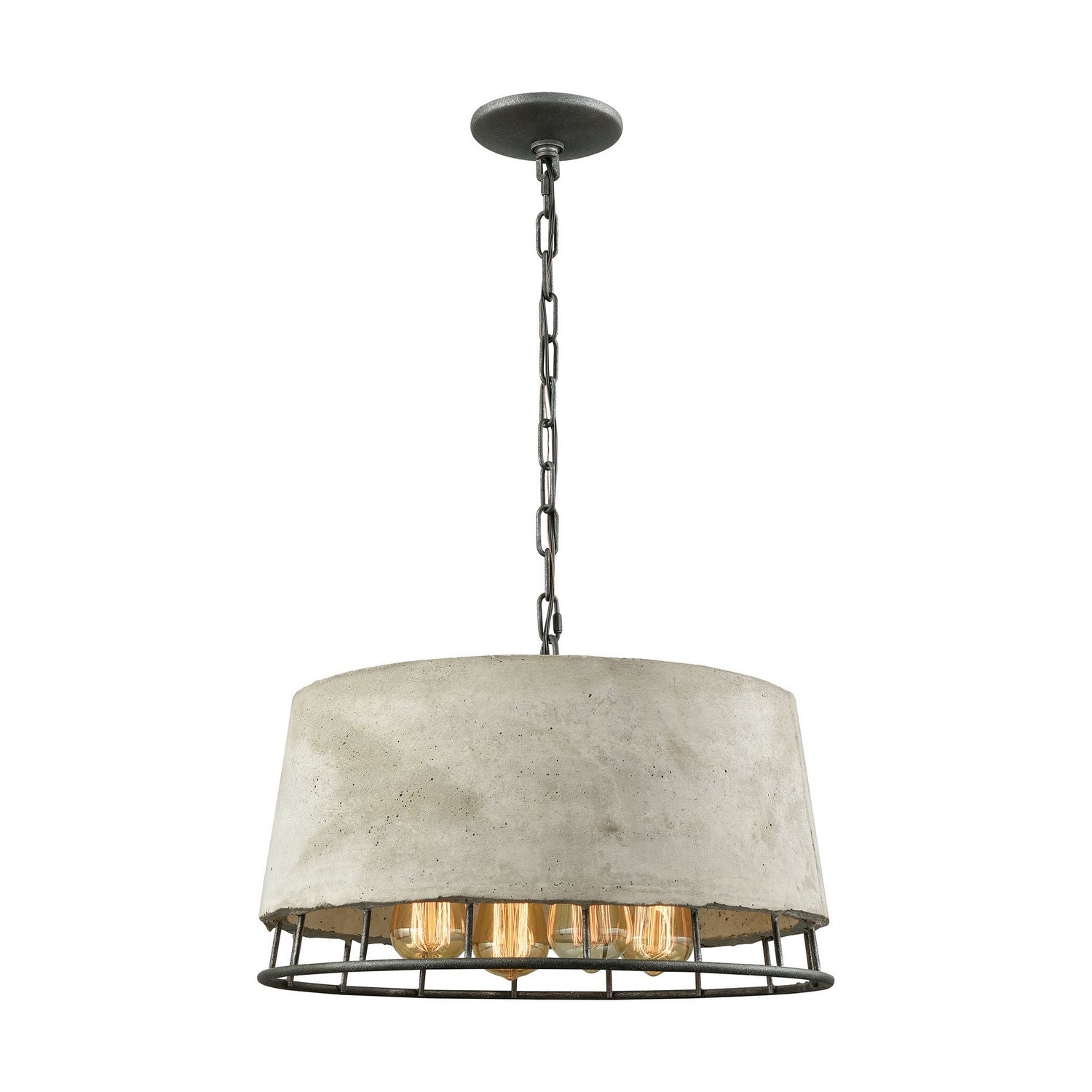 ELK Home - 14319/4 - Four Light Chandelier - Brocca - Silverdust Iron