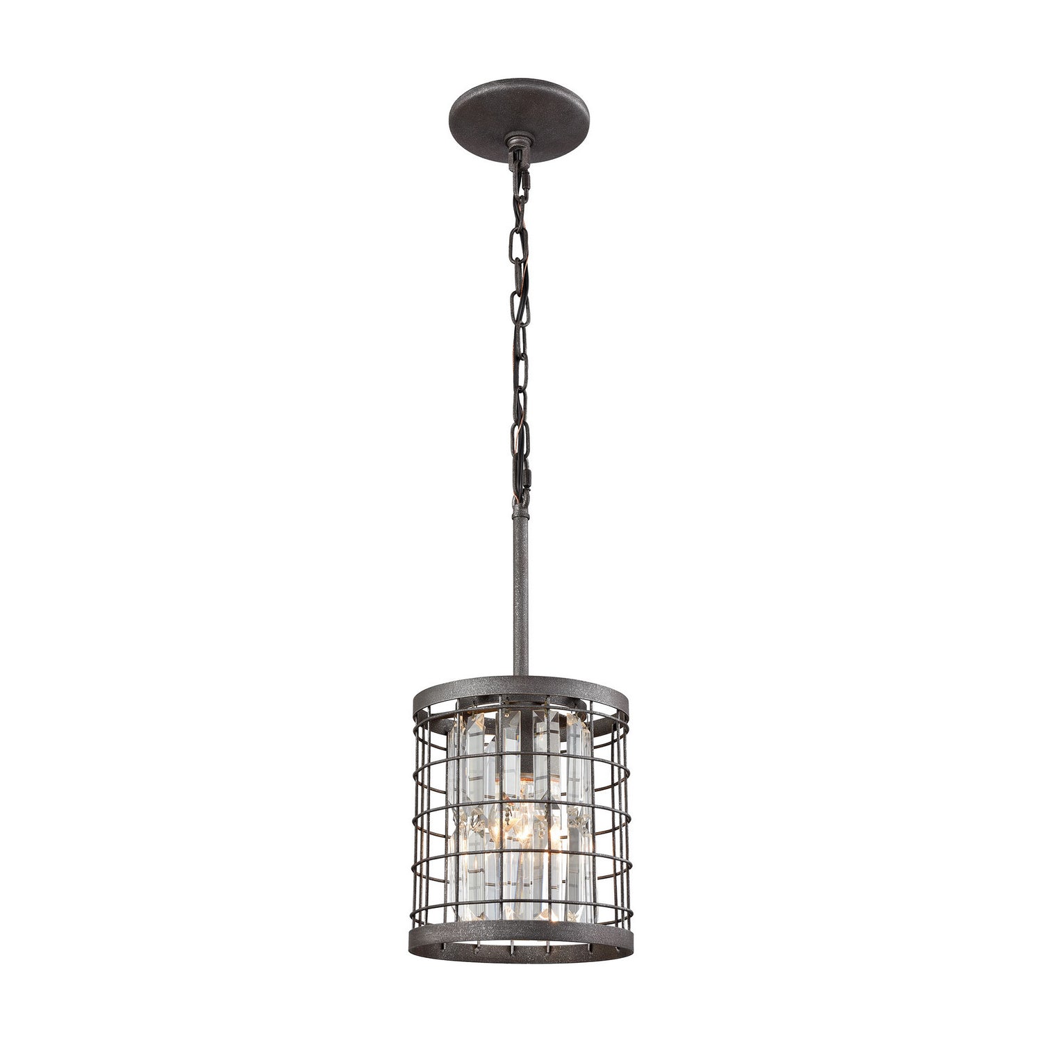 ELK Home - 14345/1 - One Light Mini Pendant - Nadina - Silverdust Iron