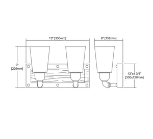 ELK Home - 14471/2 - Two Light Vanity Lamp - Platform - Weathered Zinc