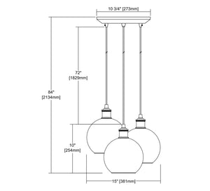 ELK Home - 14530/3 - Three Light Pendant - Bremington - Oil Rubbed Bronze