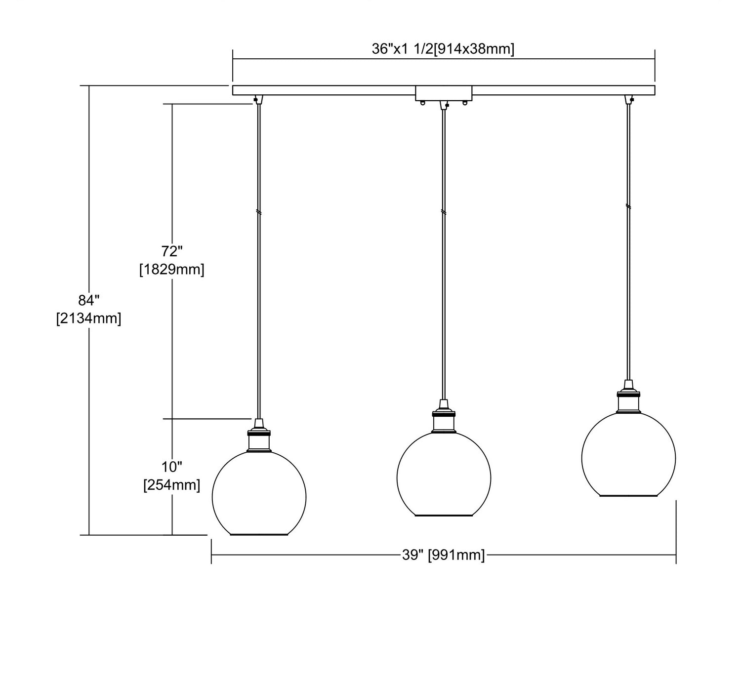 ELK Home - 14530/3L - Three Light Pendant - Bremington - Oil Rubbed Bronze