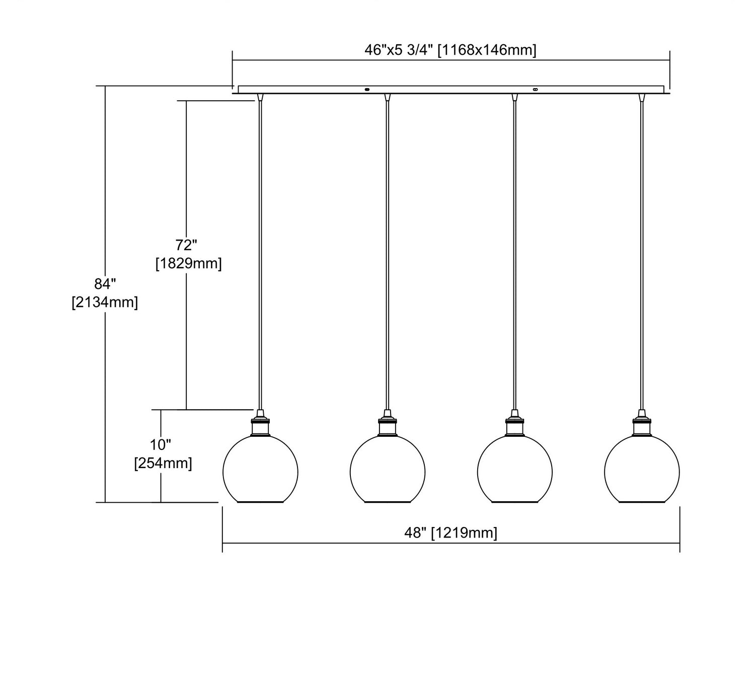 ELK Home - 14530/4LP - Four Light Pendant - Bremington - Oil Rubbed Bronze