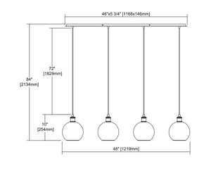 ELK Home - 14530/4LP - Four Light Pendant - Bremington - Oil Rubbed Bronze