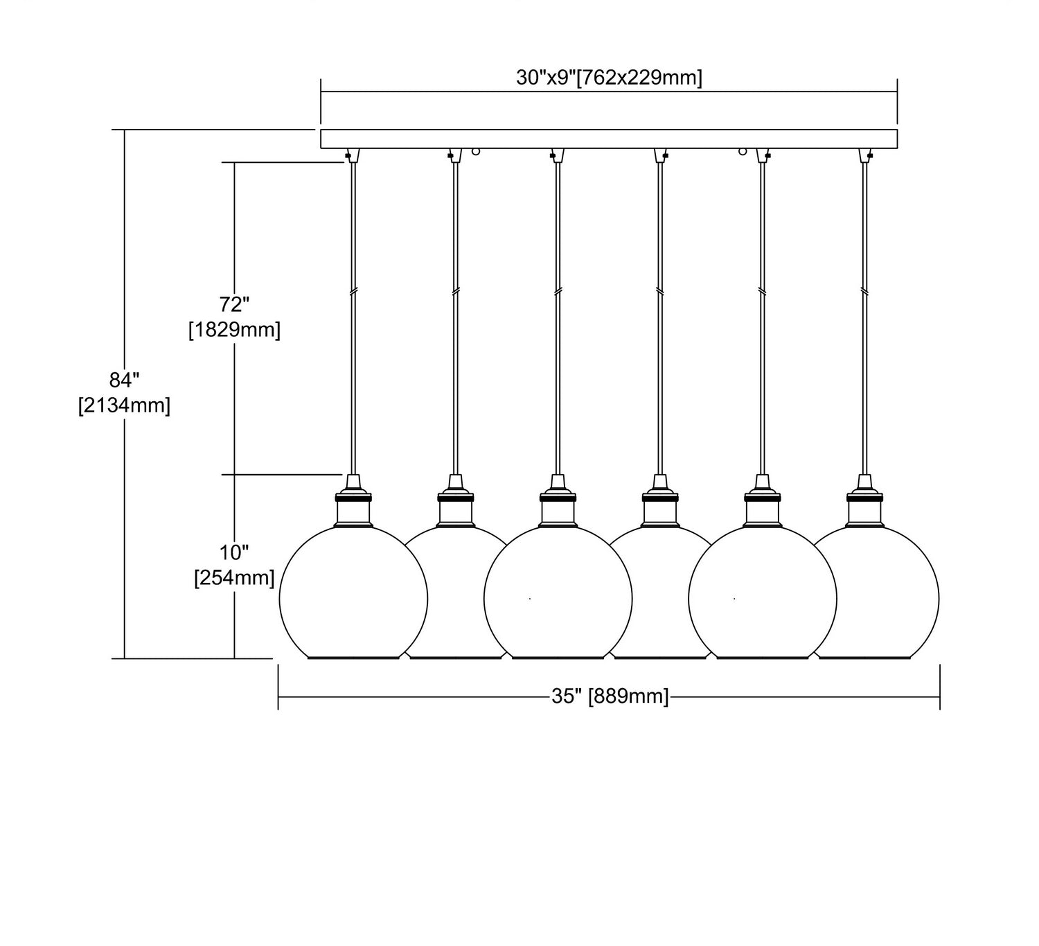 ELK Home - 14530/6RC - Six Light Pendant - Bremington - Oil Rubbed Bronze