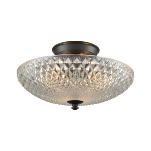 ELK Home - 16042/3 - Three Light Semi Flush Mount - Sweetwater - Oil Rubbed Bronze