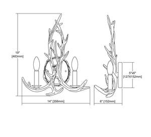 ELK Home - 16313/2 - Two Light Wall Sconce - Elk - Wood Tone