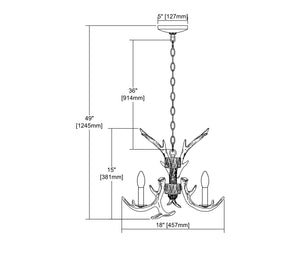 ELK Home - 16314/3 - Three Light Chandelier - Elk - Wood Tone