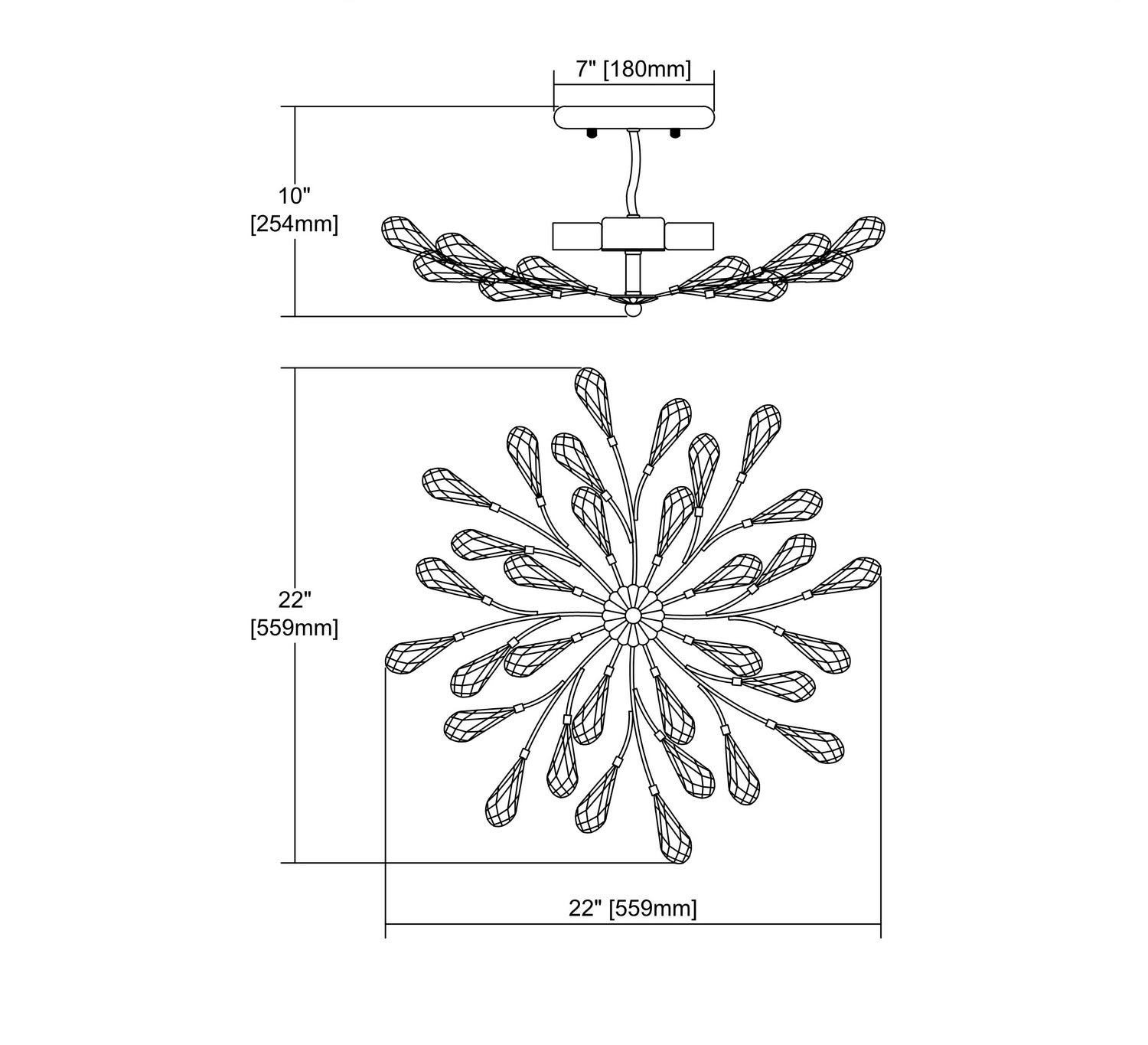 ELK Home - 18241/4 - Four Light Semi Flush Mount - Crislett - Sunglow Bronze