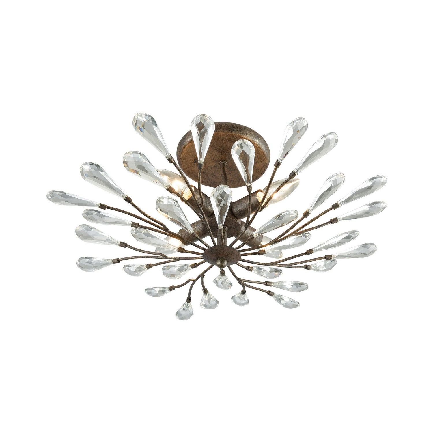 ELK Home - 18241/4 - Four Light Semi Flush Mount - Crislett - Sunglow Bronze