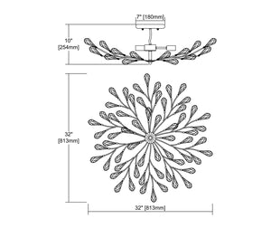 ELK Home - 18242/8 - Eight Light Semi Flush Mount - Crislett - Sunglow Bronze