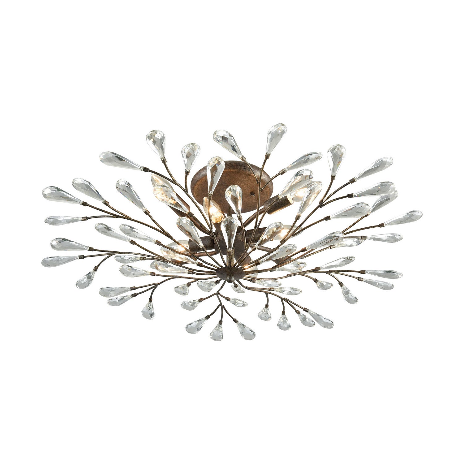 ELK Home - 18242/8 - Eight Light Semi Flush Mount - Crislett - Sunglow Bronze