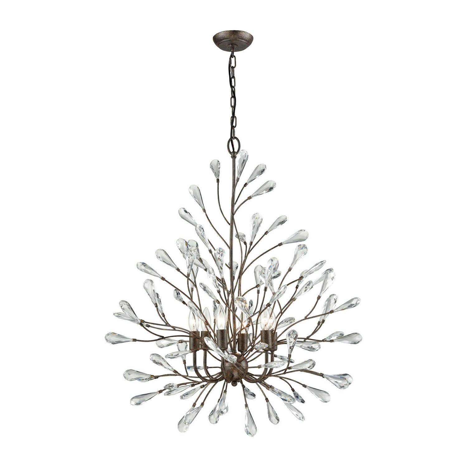 ELK Home - 18243/6 - Six Light Chandelier - Crislett - Sunglow Bronze