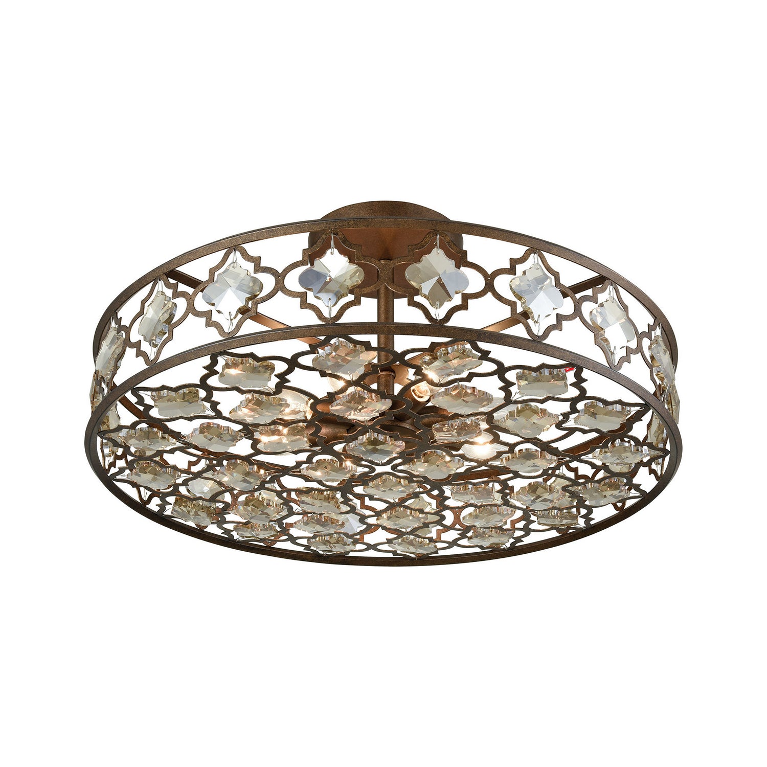 ELK Home - 31093/8 - Eight Light Semi Flush Mount - Armand - Weathered Bronze