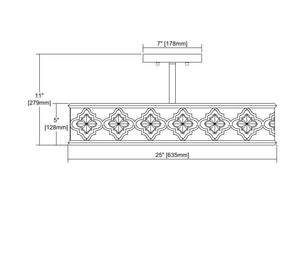 ELK Home - 31093/8 - Eight Light Semi Flush Mount - Armand - Weathered Bronze