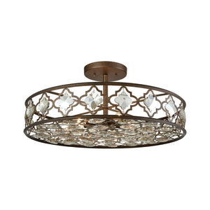 ELK Home - 31093/8 - Eight Light Semi Flush Mount - Armand - Weathered Bronze