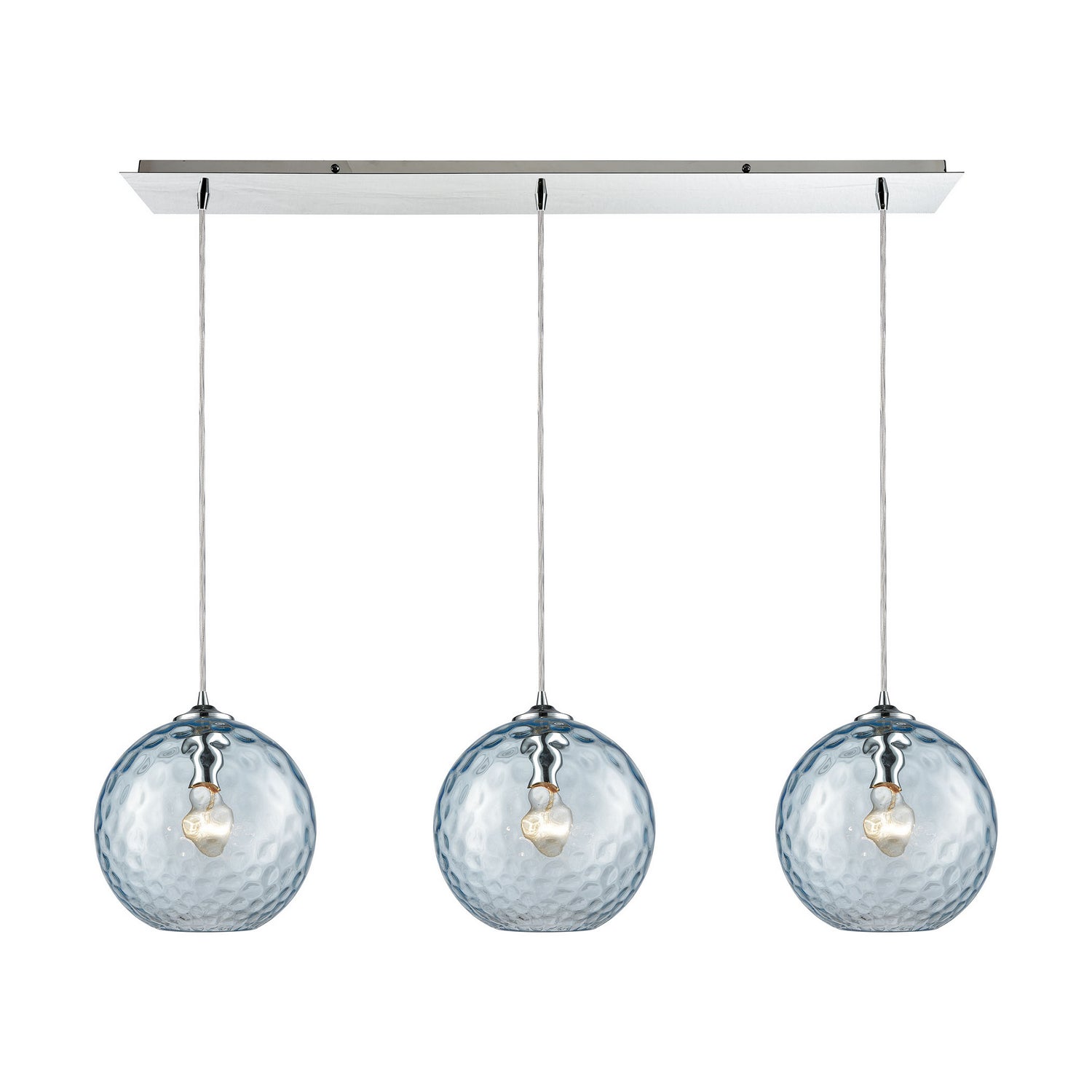 ELK Home - 31380/3LP-AQ - Three Light Pendant - Watersphere - Polished Chrome