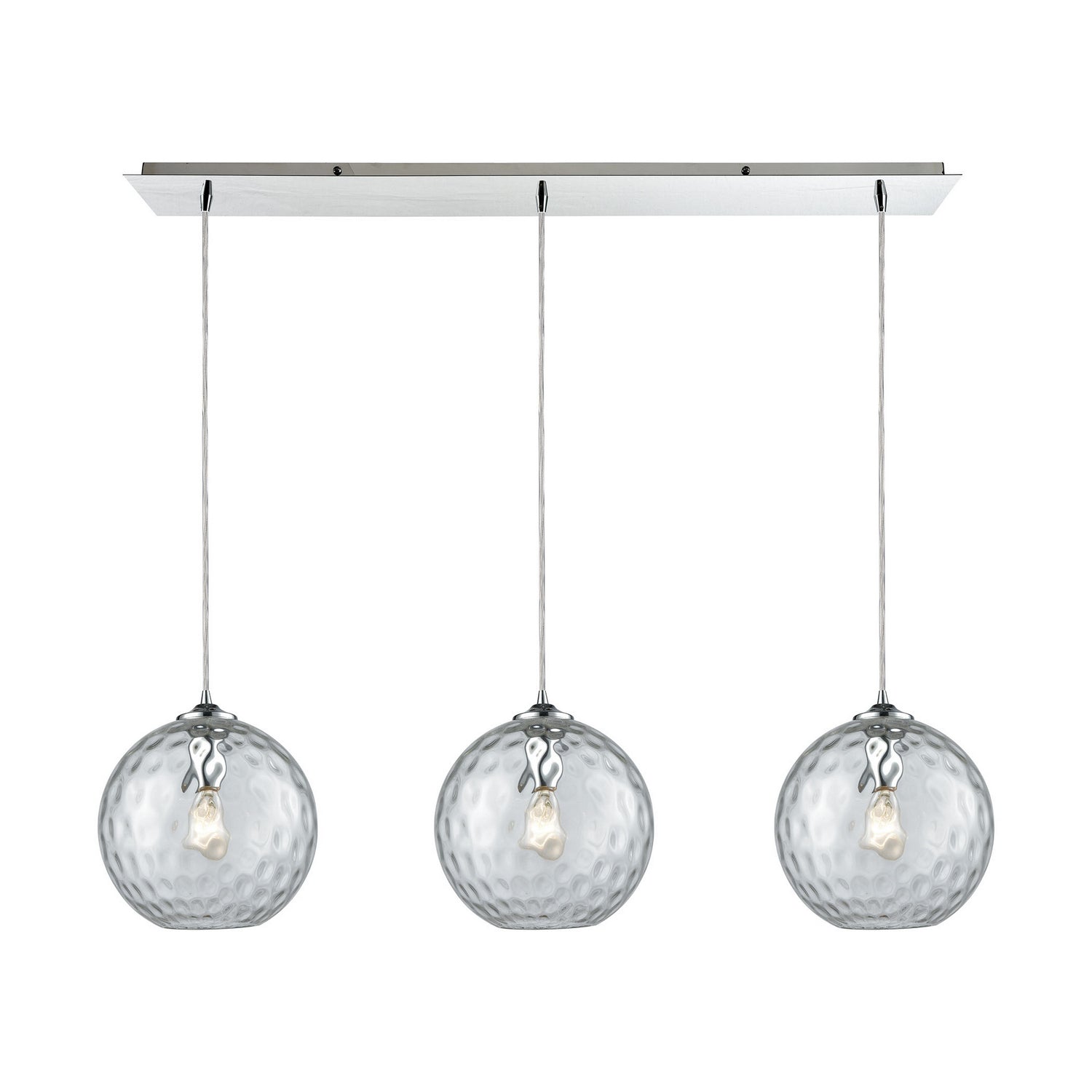 ELK Home - 31380/3LP-CLR - Three Light Pendant - Watersphere - Polished Chrome