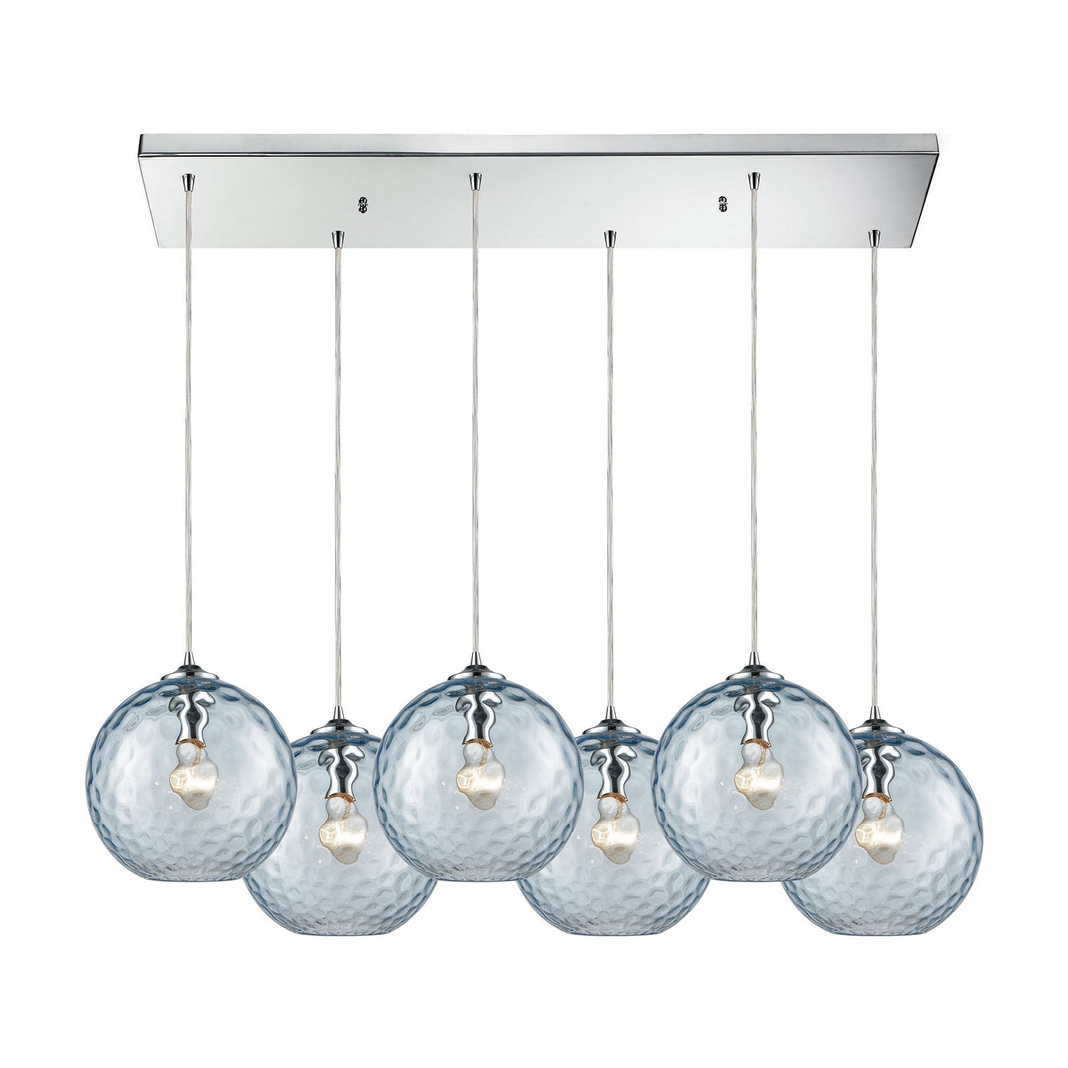 ELK Home - 31380/6RC-AQ - Six Light Pendant - Watersphere - Polished Chrome