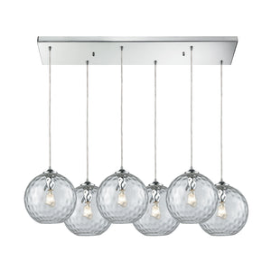 ELK Home - 31380/6RC-CLR - Six Light Pendant - Watersphere - Polished Chrome