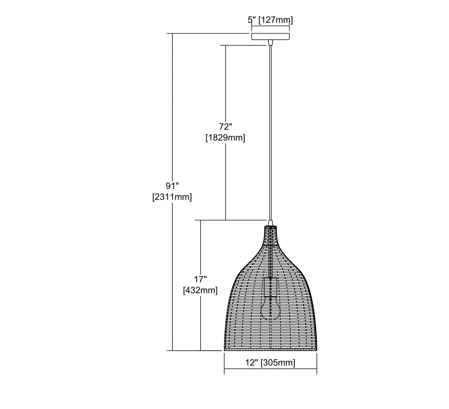 ELK Home - 31643/1 - One Light Mini Pendant - Pleasant Fields - Russet Beige