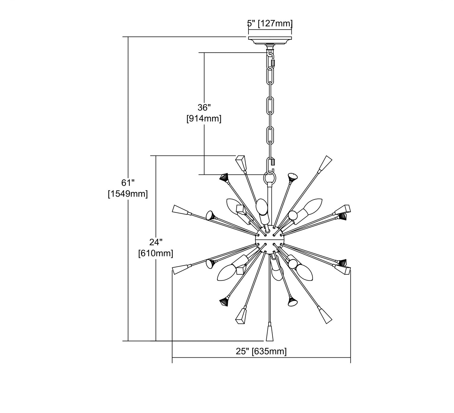 ELK Home - 33030/6 - Six Light Chandelier - Sprigny - Polished Nickel