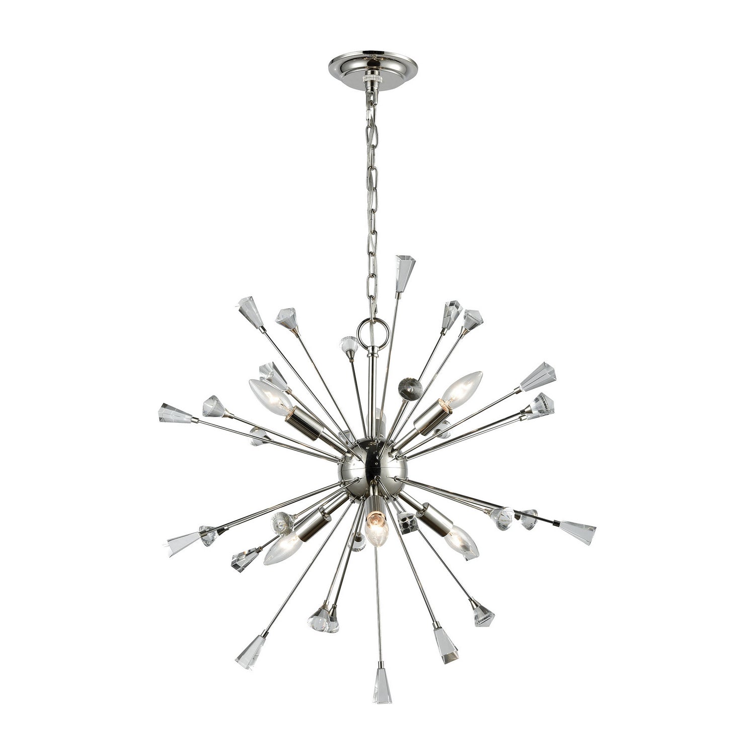 ELK Home - 33030/6 - Six Light Chandelier - Sprigny - Polished Nickel