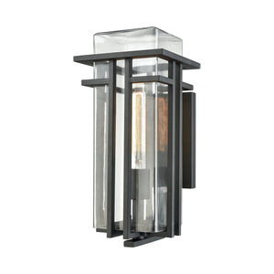 ELK Home - 45186/1 - One Light Outdoor Wall Sconce - Croftwell - Textured Matte Black