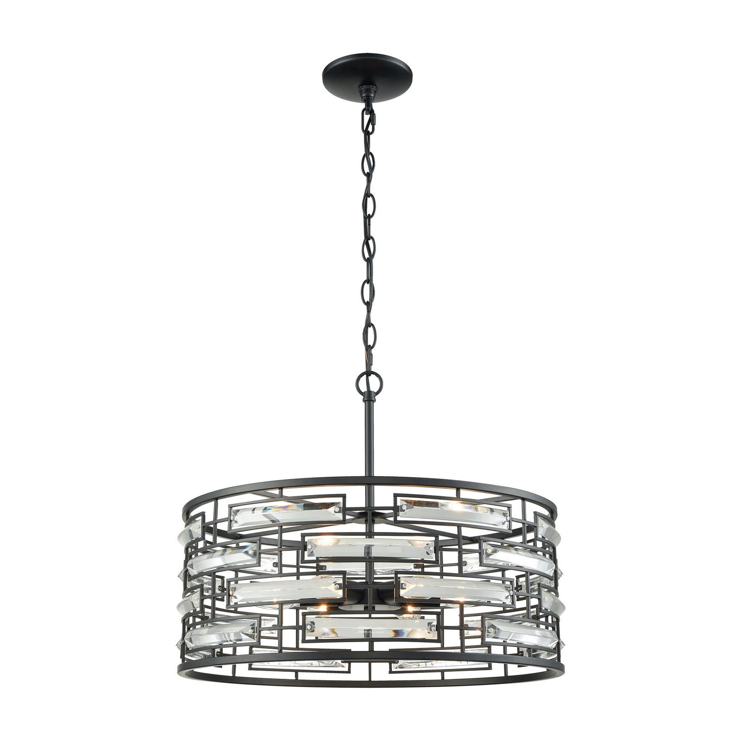 ELK Home - 46194/6 - Six Light Chandelier - Lineo - Matte Black