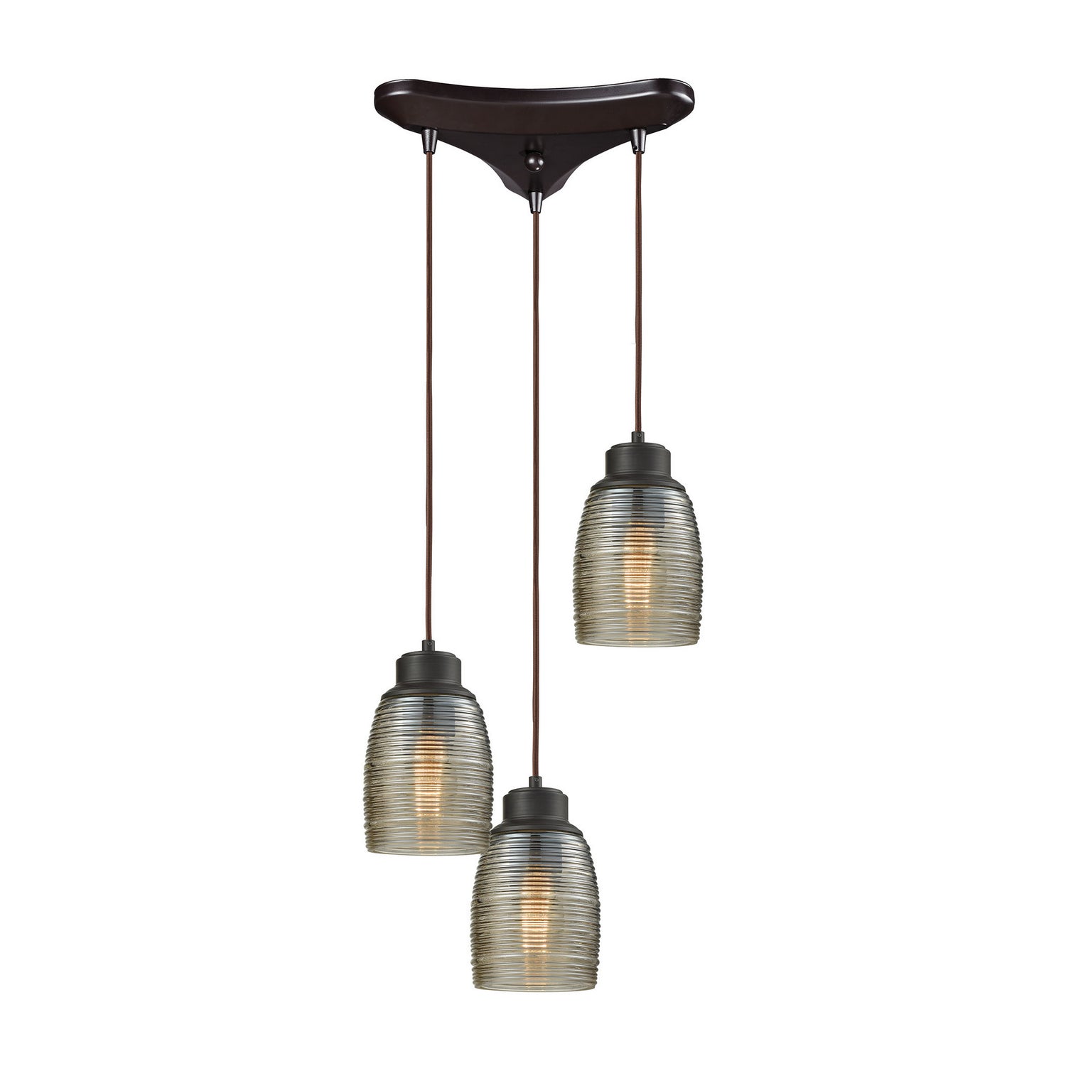 ELK Home - 46216/3 - Three Light Pendant - Muncie - Oil Rubbed Bronze