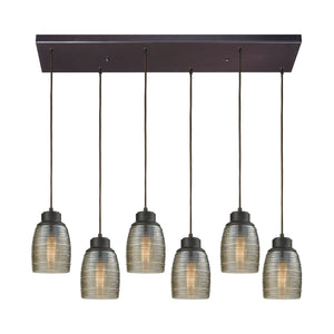 ELK Home - 46216/6RC - Six Light Pendant - Muncie - Oil Rubbed Bronze