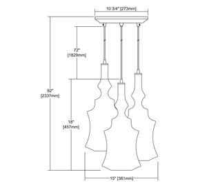 ELK Home - 56502/3 - Three Light Pendant - Alora - Polished Chrome