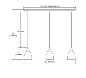 ELK Home - 56530/3LP - Three Light Pendant - Merida - Polished Chrome