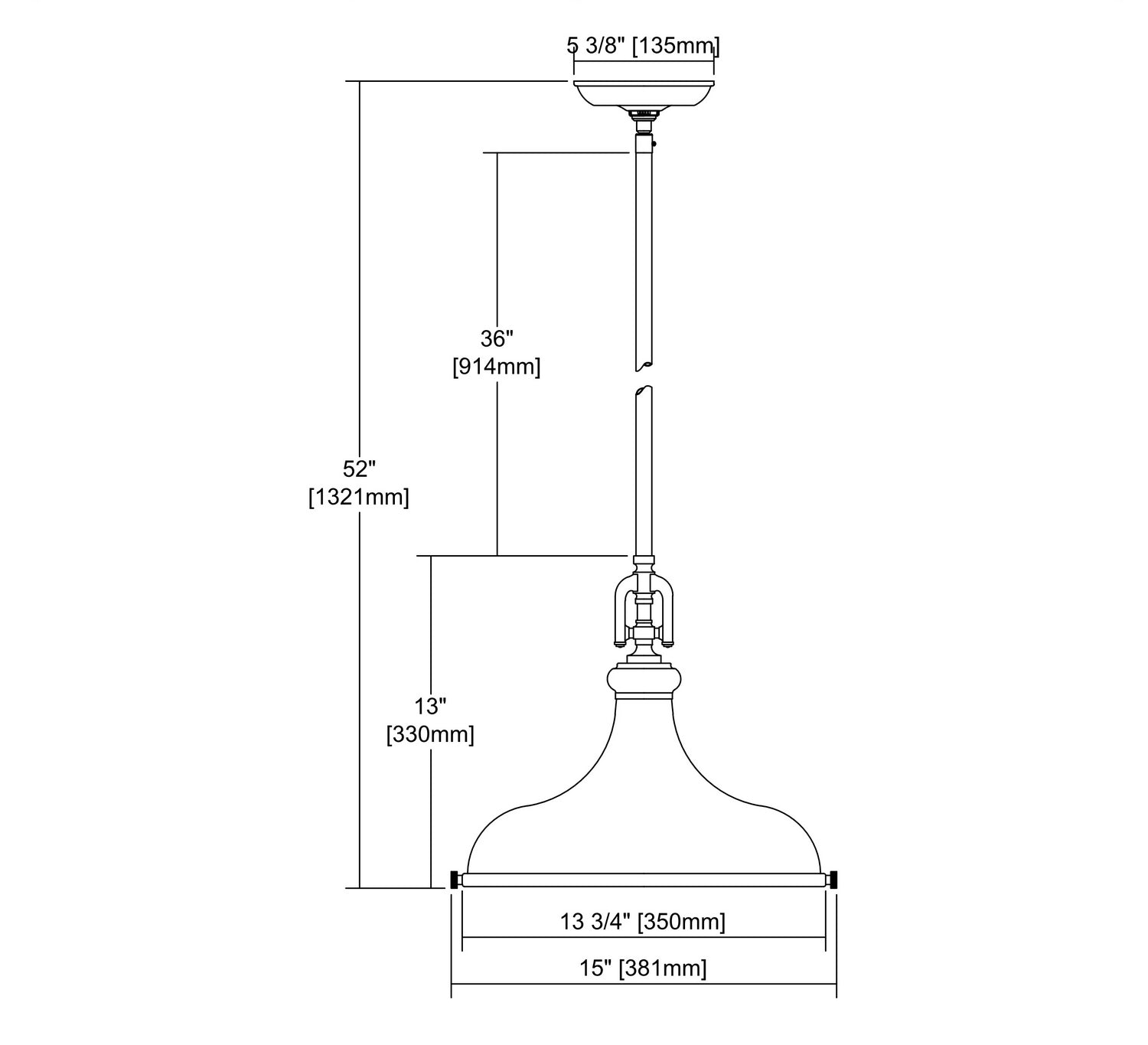 ELK Home - 57071/1 - One Light Pendant - Rutherford - Satin Brass