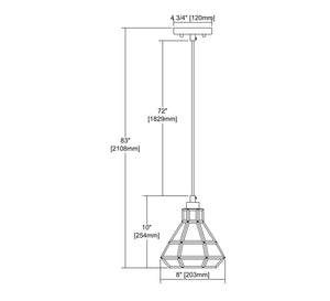 ELK Home - 57126/1 - One Light Mini Pendant - Window Pane - Oil Rubbed Bronze