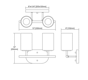 ELK Home - 57131/2 - Two Light Vanity - Pemlico - Satin Nickel