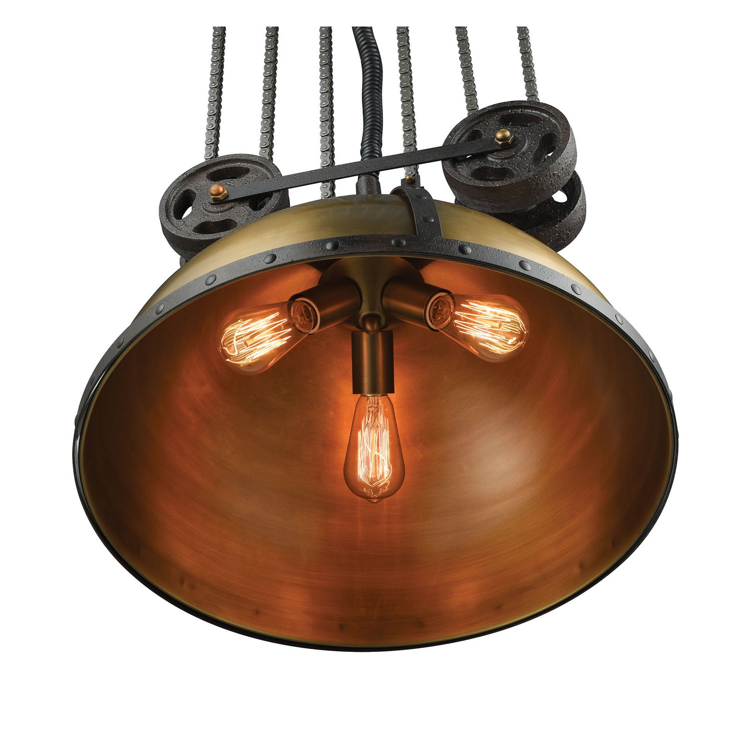 ELK Home - 65153/3 - Three Light Pendant - Torque - Vintage Rust