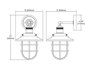 ELK Home - 66386-1 - One Light Wall Sconce - Seaport - Satin Brass