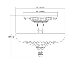 ELK Home - 66395-3 - Three Light Semi Flush Mount - Restoration - Oil Rubbed Bronze