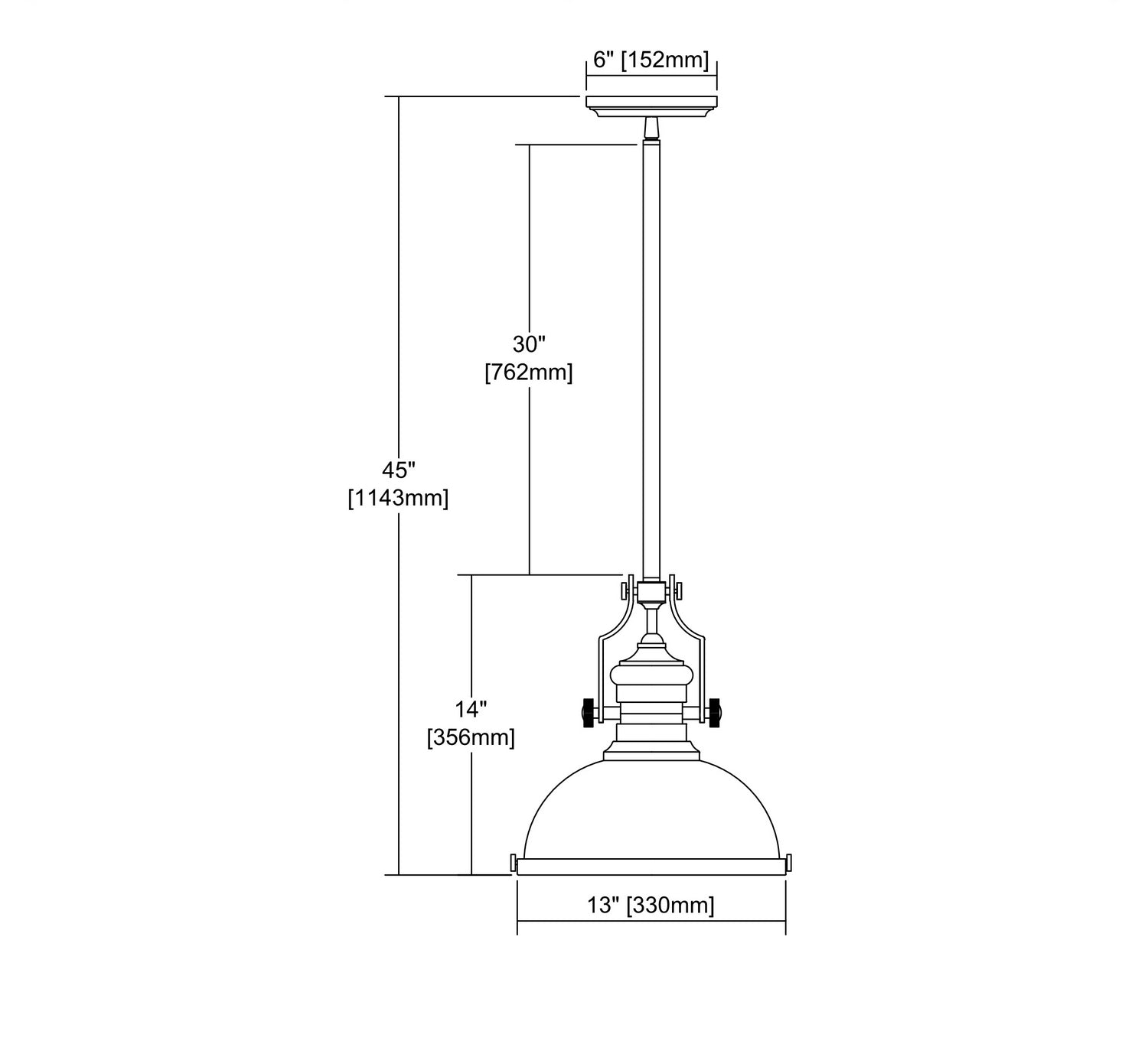 ELK Home - 66594-1 - One Light Pendant - Chadwick - Satin Brass