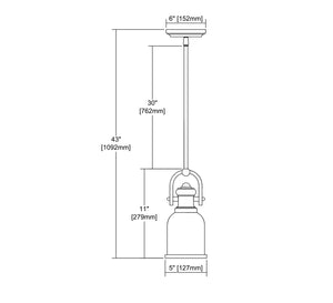 ELK Home - 66691-1 - One Light Mini Pendant - Brooksdale - Satin Brass