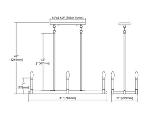 ELK Home - 67755/6 - Six Light Chandelier - Mandeville - Oil Rubbed Bronze