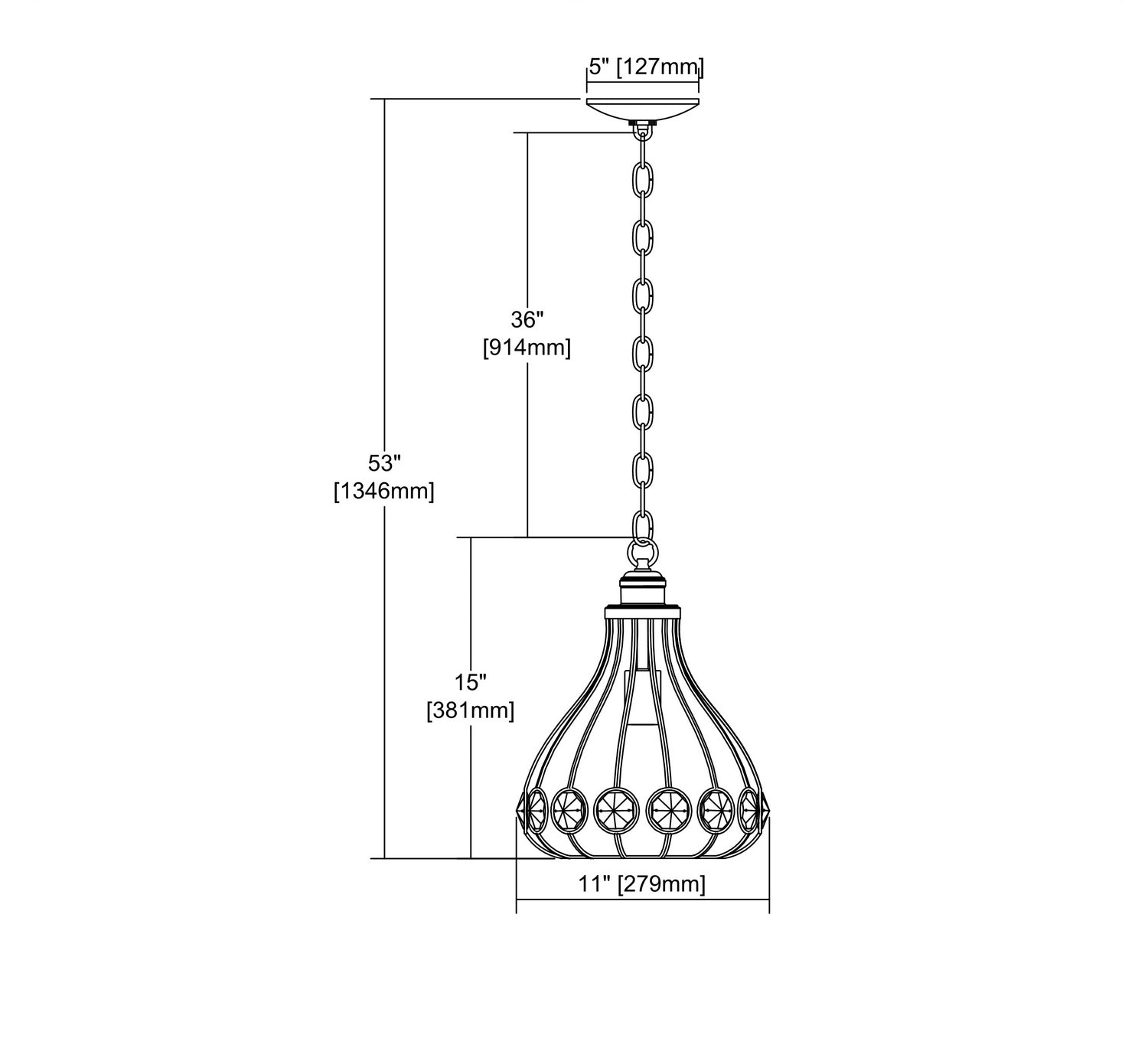 ELK Home - 81105/1 - One Light Mini Pendant - Crystal Web - Gold