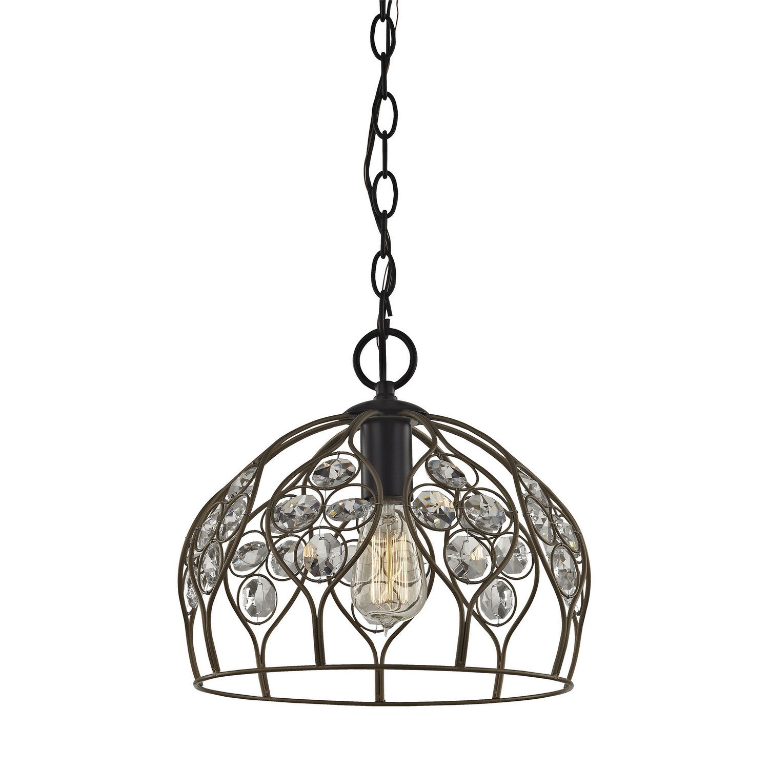 ELK Home - 81106/1 - One Light Mini Pendant - Crystal Web - Gold