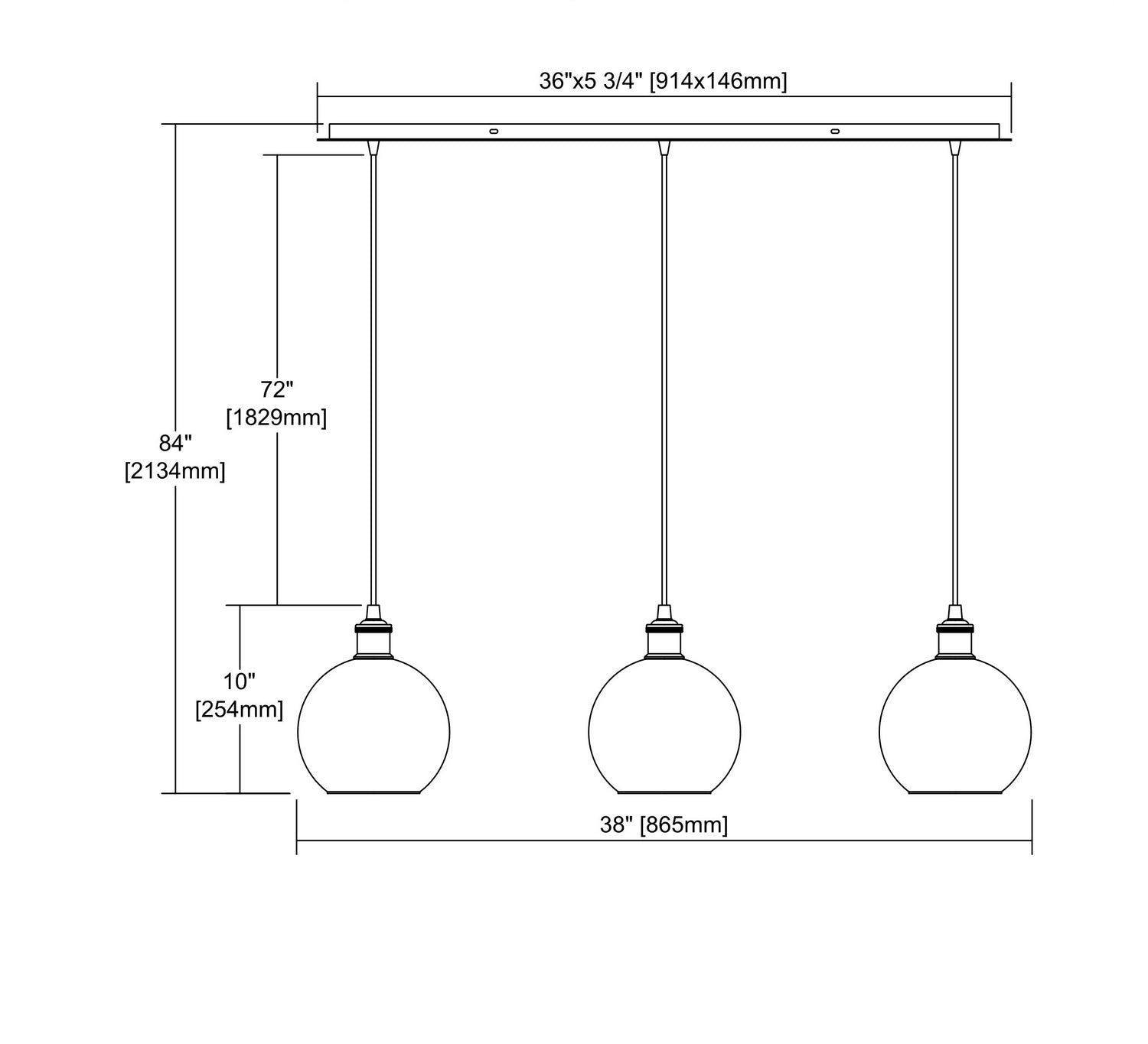 ELK Home - 14530/3LP - Three Light Pendant - Bremington - Oil Rubbed Bronze