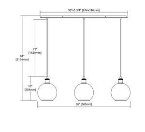 ELK Home - 14530/3LP - Three Light Pendant - Bremington - Oil Rubbed Bronze