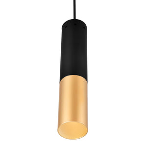 CWI Lighting - 1015P2-1-129 - One Light Mini Pendant - Anem - Matte Black & Satin Gold