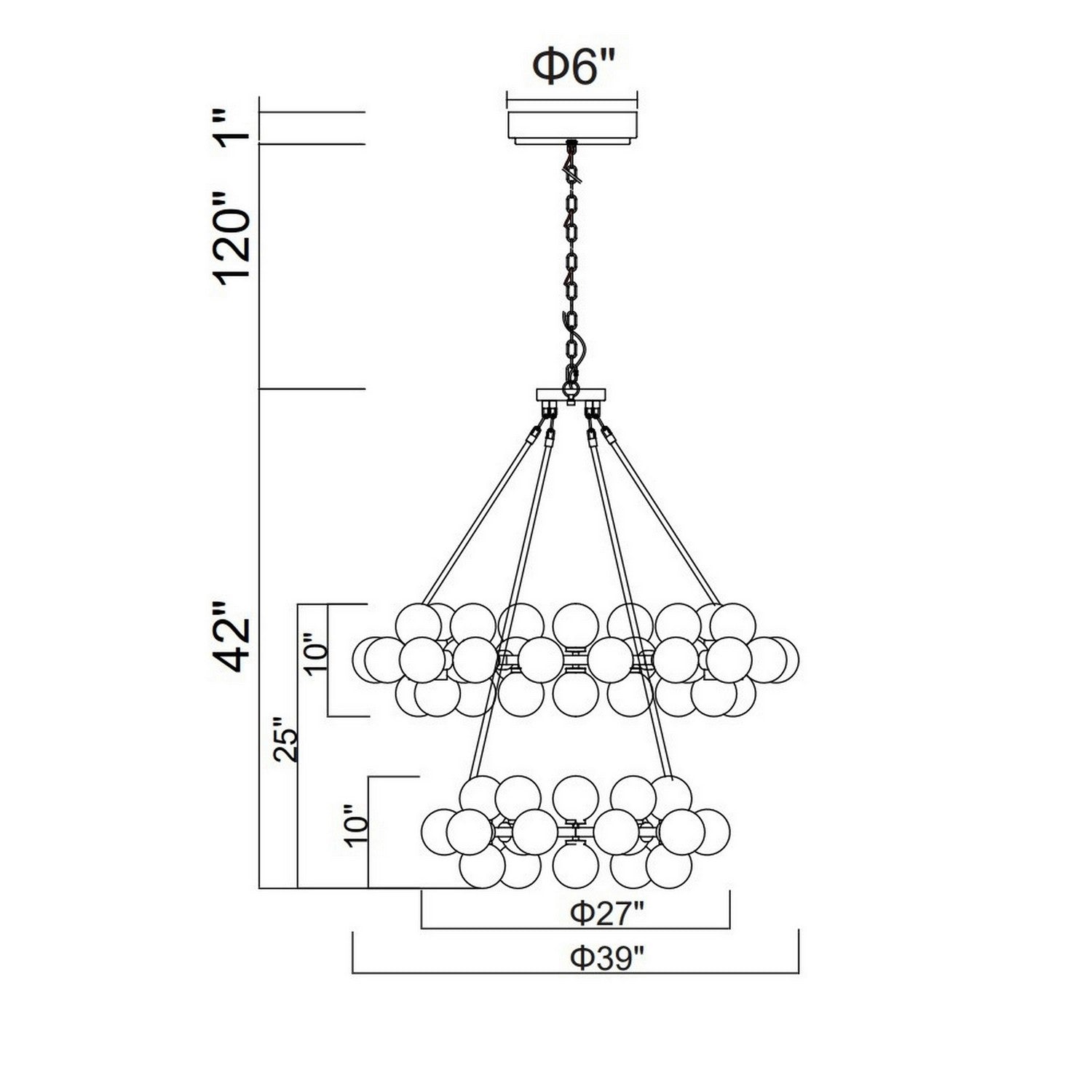 CWI Lighting - 1020P39-70-602 - LED Chandelier - Arya - Satin Gold