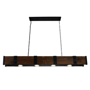 CWI Lighting - 9748P59-4-101 - Four Light Island Chandelier - Pago - Black