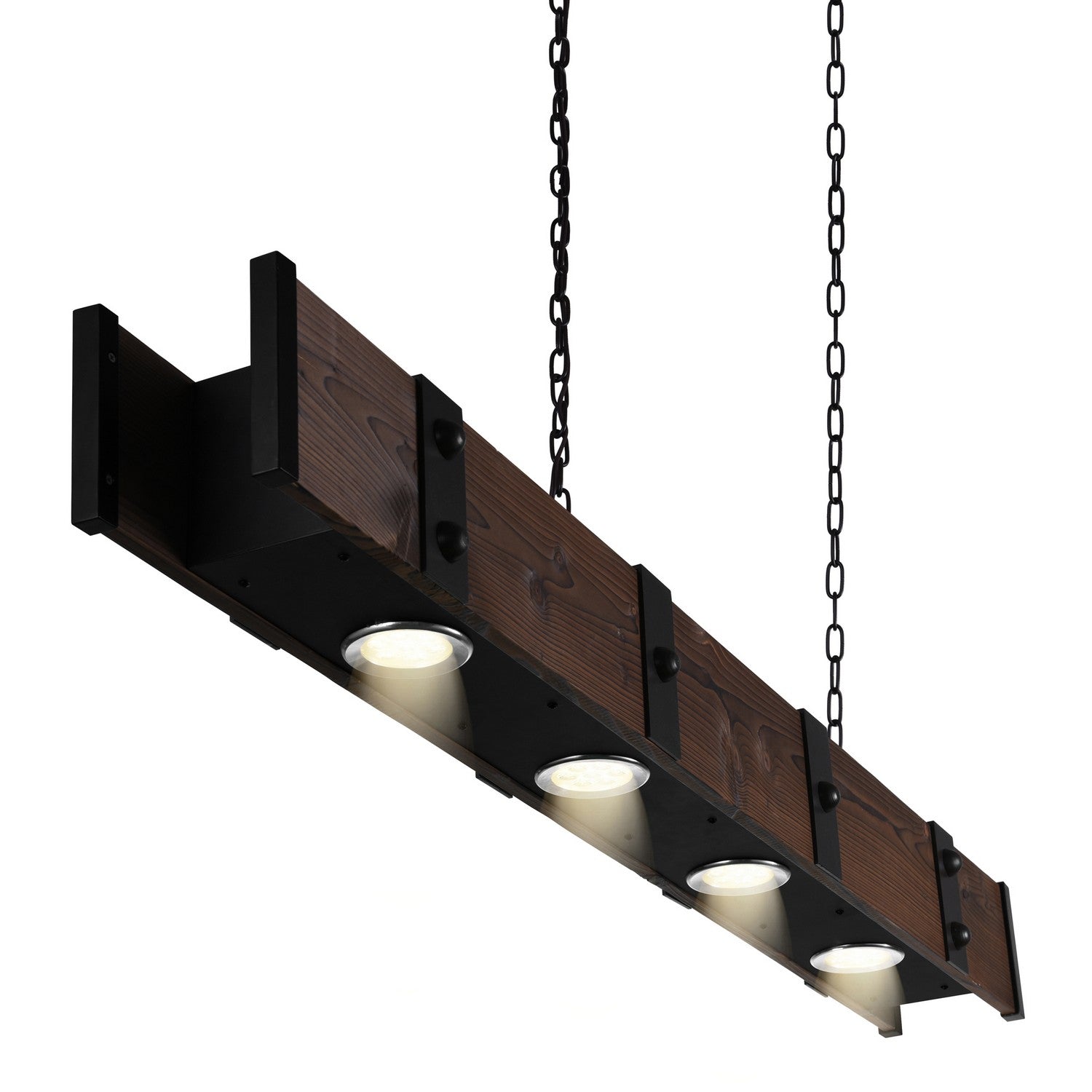 CWI Lighting - 9748P59-4-101 - Four Light Island Chandelier - Pago - Black