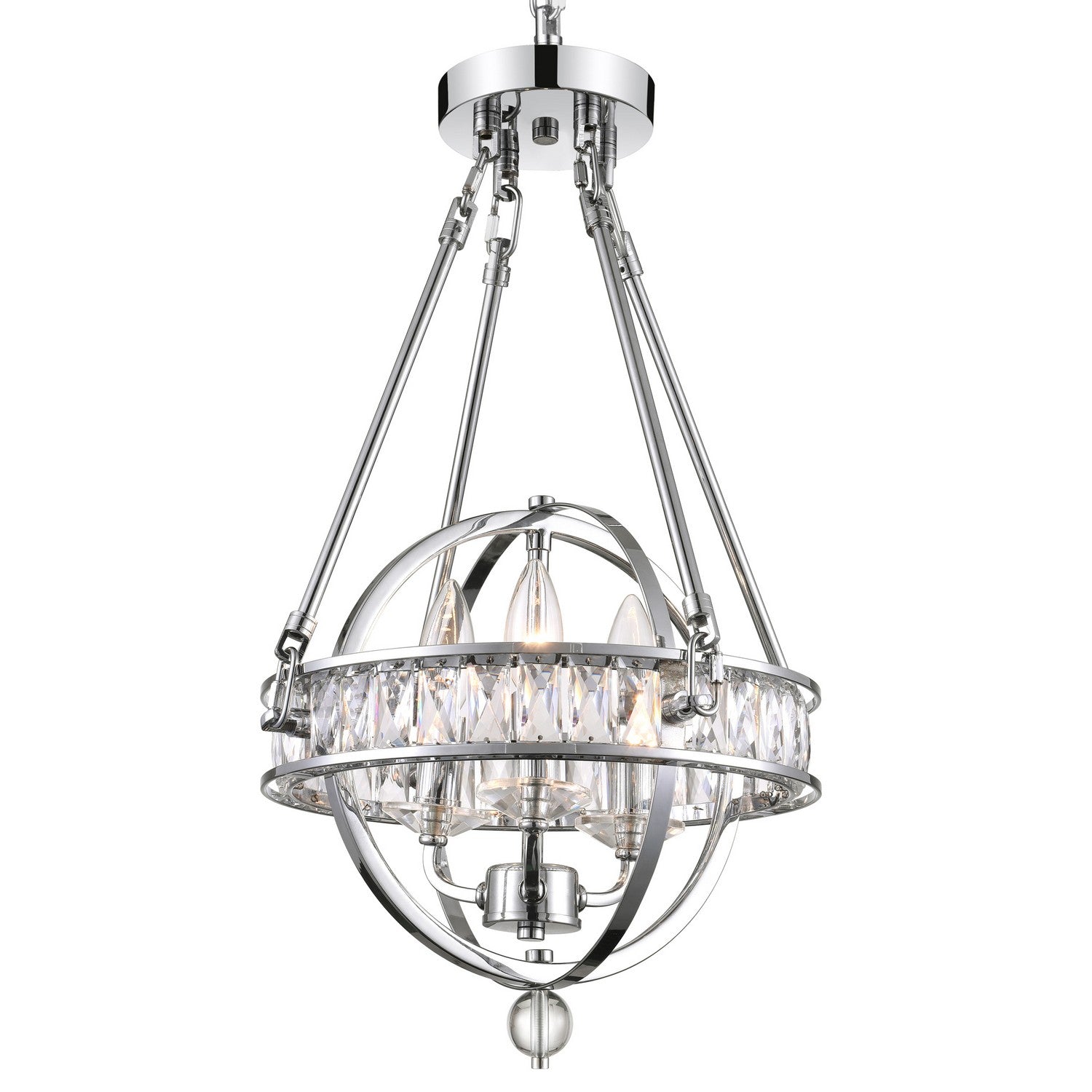 CWI Lighting - 9957P12-3-601 - Three Light Mini Chandelier - Arkansas - Chrome